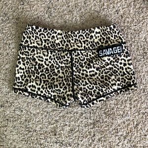 Cheetah Booty Shorts - Workout Shorts